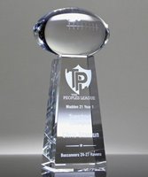 Picture of Large Crystal Football on Pedestal Award