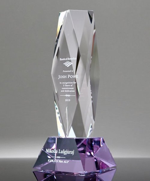 Picture of Presidential Tower Lavender Crystal Award