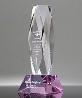 Picture of Presidential Tower Roseate Crystal Award