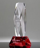 Picture of Presidential Tower Ruby Crystal Award