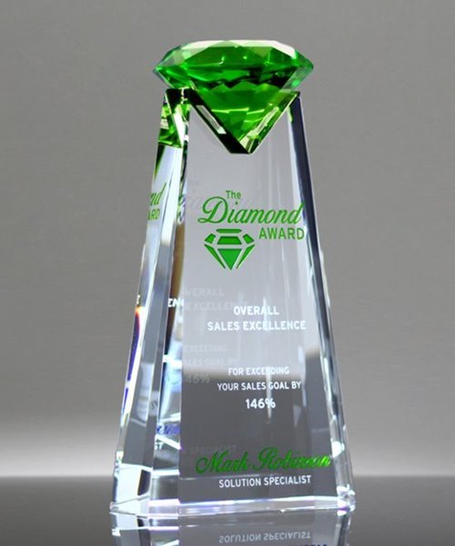 Picture of Essence Diamond Award - Emerald Green Crystal