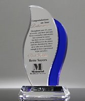 Picture of Azure Flame Crystal - Retirement Award