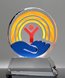 Picture of Silhouette Circle Custom Crystal Award