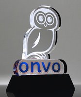 Picture of Custom Logo Shaped Clear Crystal Trophy