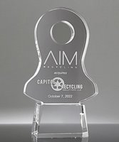 Picture of Custom Shape Clear Crystal Award