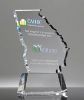 Picture of Custom Crystal State Shaped Award - Georgia