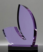 Picture of Custom Shaped Purple Crystal Award