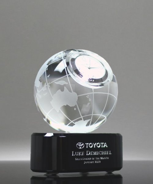 Picture of Crystal Globe Clock