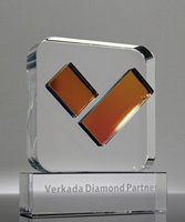 Picture of Momenta Custom Block Award - Holographic Crystal