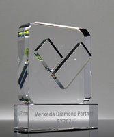 Picture of Momenta Custom Block Award - Clear Crystal