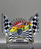 Picture of Racing Flags Acrylic Trophy - Custom Printed