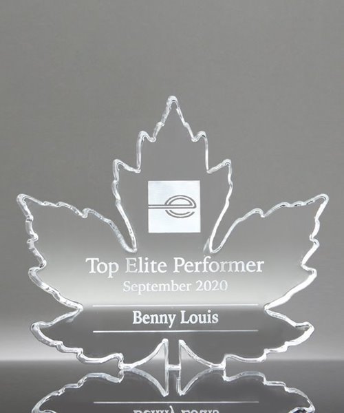 Picture of Acrylic Maple Leaf Trophy Paperweight