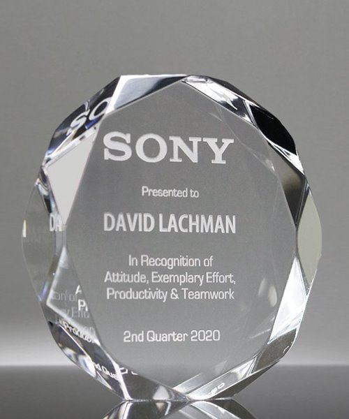 Picture of Clear Acrylic Octagon Award