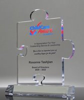 Picture of Acrylic Puzzle Piece Trophy with Full Color Imprint