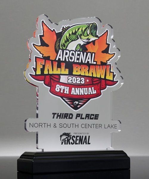 Picture of Custom Acrylic Fishing Award - Large Base