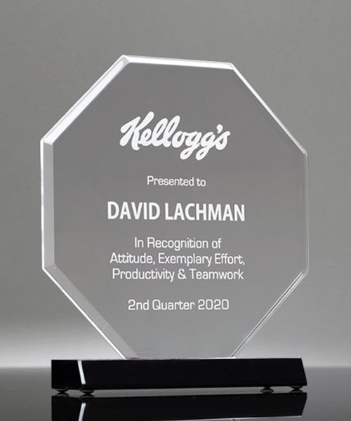 Picture of Beveled Acrylic Octagon Award