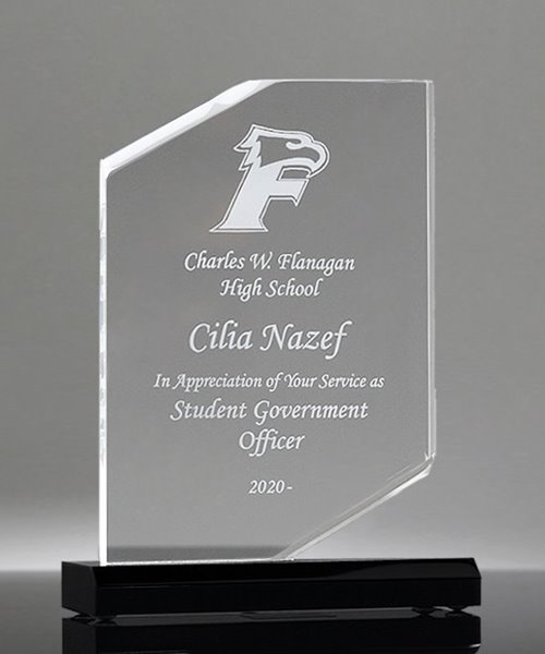 Picture of Clipped Rectangle Acrylic Award