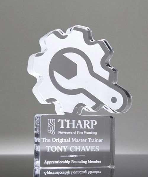 Picture of Mechanical Maser Trophy - Gear and Wrench Acrylic