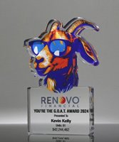 Picture of The GOAT Acrylic Paperweight Trophy