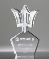 Picture of Trident Acrylic Paperweight Award