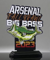 Picture of Custom Acrylic Fishing Trophy - Small Base