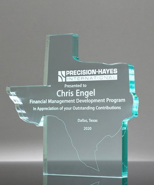 Picture of Texas Upright Jade Acrylic Award