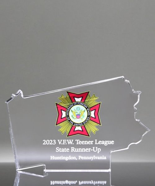 Picture of Pennsylvania Shape Acrylic Paperweight Award