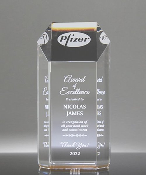 Picture of Ambient Gold Acrylic Hexagon Award