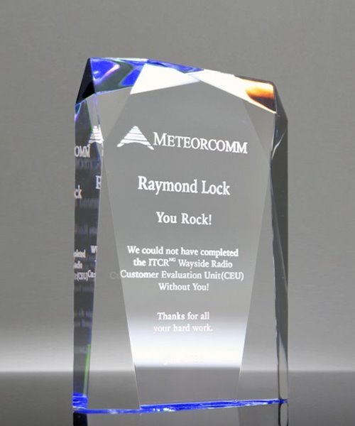 Picture of Optical Blue Prism Acrylic Award