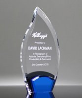 Picture of Azure Flame Acrylic Award