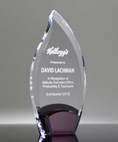 Picture of Purple Flame Acrylic Award