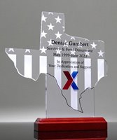 Picture of Texas State Shape Pop-In Trophy with Two Sided Printing