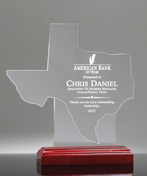 Picture of State of Texas Acrylic Award