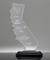 Picture of State of California Acrylic Award - Black Base