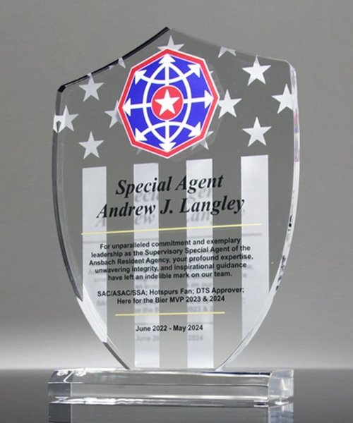 Picture of Acrylic Shield of Valor Trophy