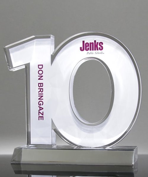 Picture of Number 10 Acrylic Award