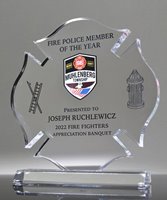 Picture of Firefighter Maltese Cross Acrylic Award - Full Color Imprint