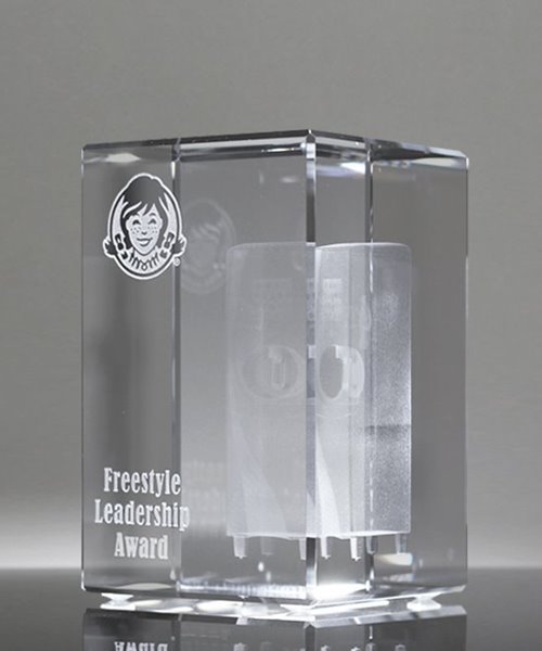 Picture of Chapin Custom 3D Crystal Rectangle Award