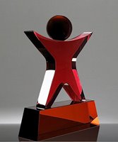 Picture of Custom Red Crystal Starman Trophy