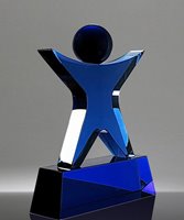 Picture of Custom Blue Crystal Starman Trophy