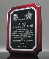 Picture of Police Officer Retirement Award Plaque