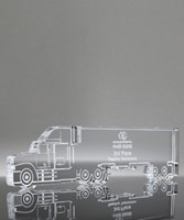 Picture of Semi Truck Acrylic Trophy - Laser Engraved