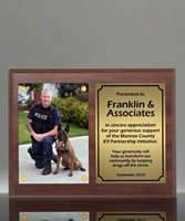 Picture of Officer Photo Award Plaque With Recessed Acrylic Cover