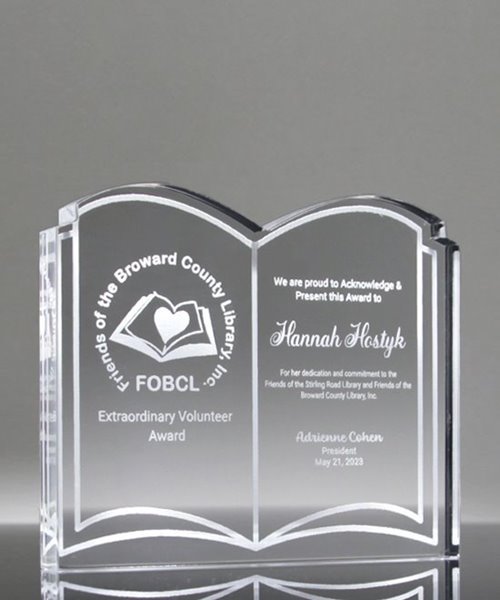 Picture of Acrylic Book Paperweight Award