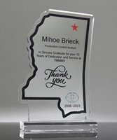 Picture of Mississippi Acrylic State Shape Trophy