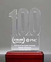 Picture of Number 100 Acrylic Pop-In Award