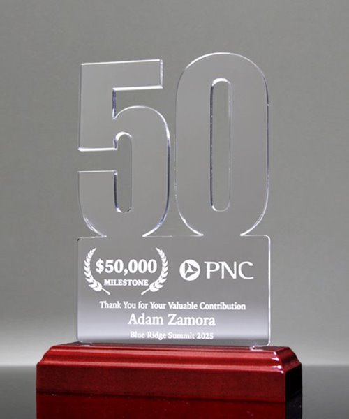 Picture of Number 50 Acrylic Pop-In Award