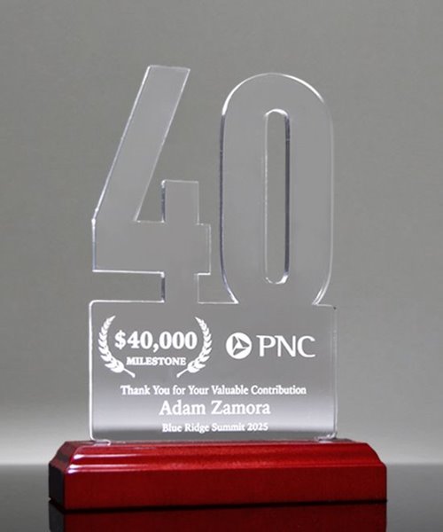 Picture of Number 40 Acrylic Pop-In Award