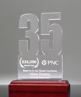 Picture of Number 35 Acrylic Pop-In Award