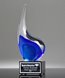 Picture of Artful Ripple Sapphire Glass Award - Medium Size